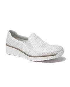 53766-81 Textured White and Silver Slip-on