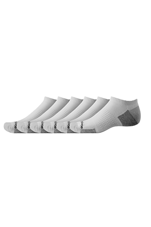 Cushioned Low Cut Socks 6 Pack White M-XL Unisex