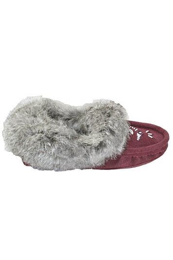 Moccasins Beaded Fur Collar