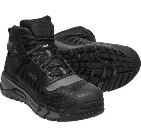 靴 grounds / BLACK ENAMEL 28 Men's Black Work Boots - CSA Pittsburgh Energy 6