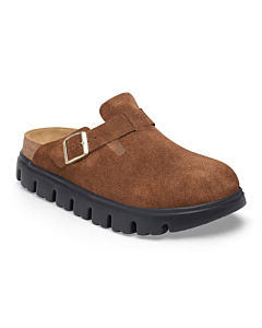 Boston Chunky Women's Dark Tea Suede Clog