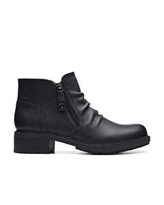 Hearth Dove Black Leather Women's