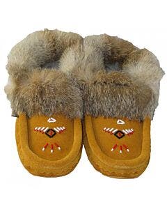 Moccasins Beaded Fur Collar