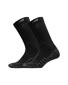 Coolmax Crew Cushioned Socks 2 Pack Black M-XL Unisex