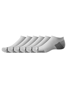 Cushioned Low Cut Socks 6 Pack White M-XL Unisex