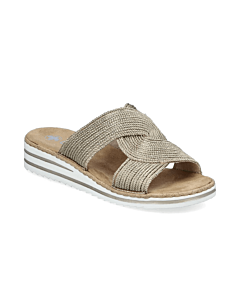 V06R4-90 Women's Gold Slide Sandal