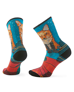 Hike Geo Fox Print Crew Sock 