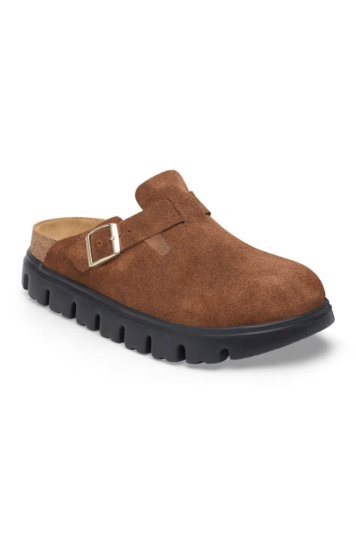 Boston Chunky Women's Dark Tea Suede Clog