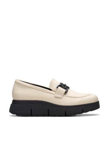 Loriini Izzy Cream Leather Loafers