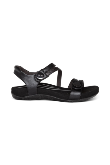 Jess Adjustable Quarter Strap Black Women's 