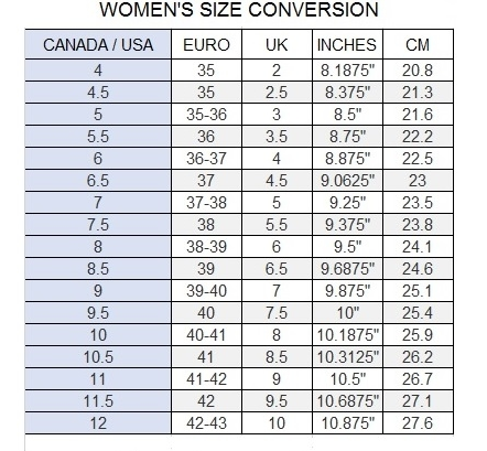 Shoe Size Conversion Chart  Measurement Guide  ASICS UK